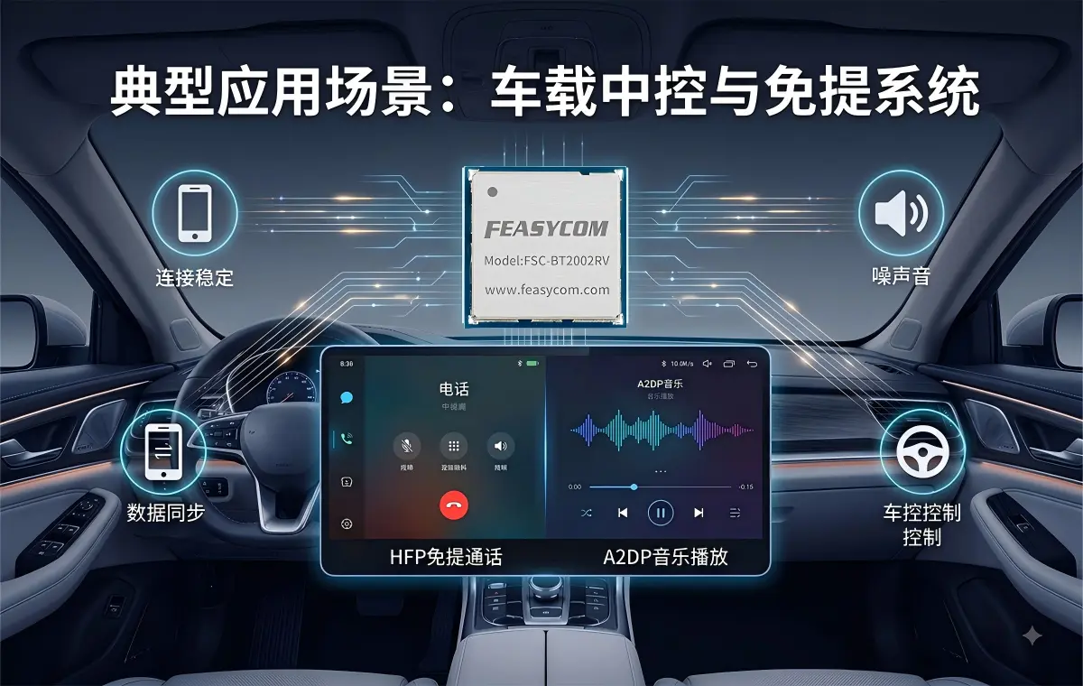 蓝牙 5.3 双模模块如何选择?LE Audio 与经典音频一体化连接方案 3 LE Audio 车载应用场景