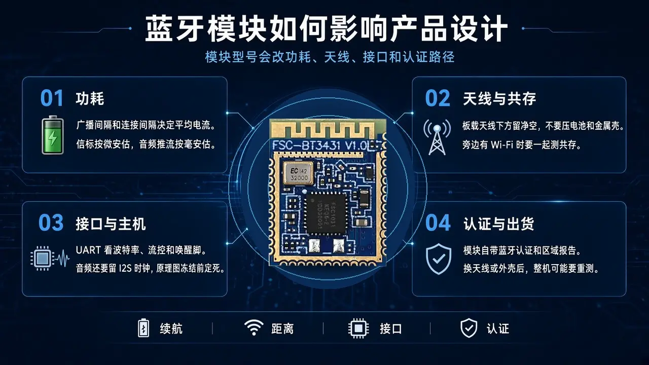 蓝牙模块选型指南:低功耗、双模、音频与车载方案对比 6 bluetooth-module-design-impact